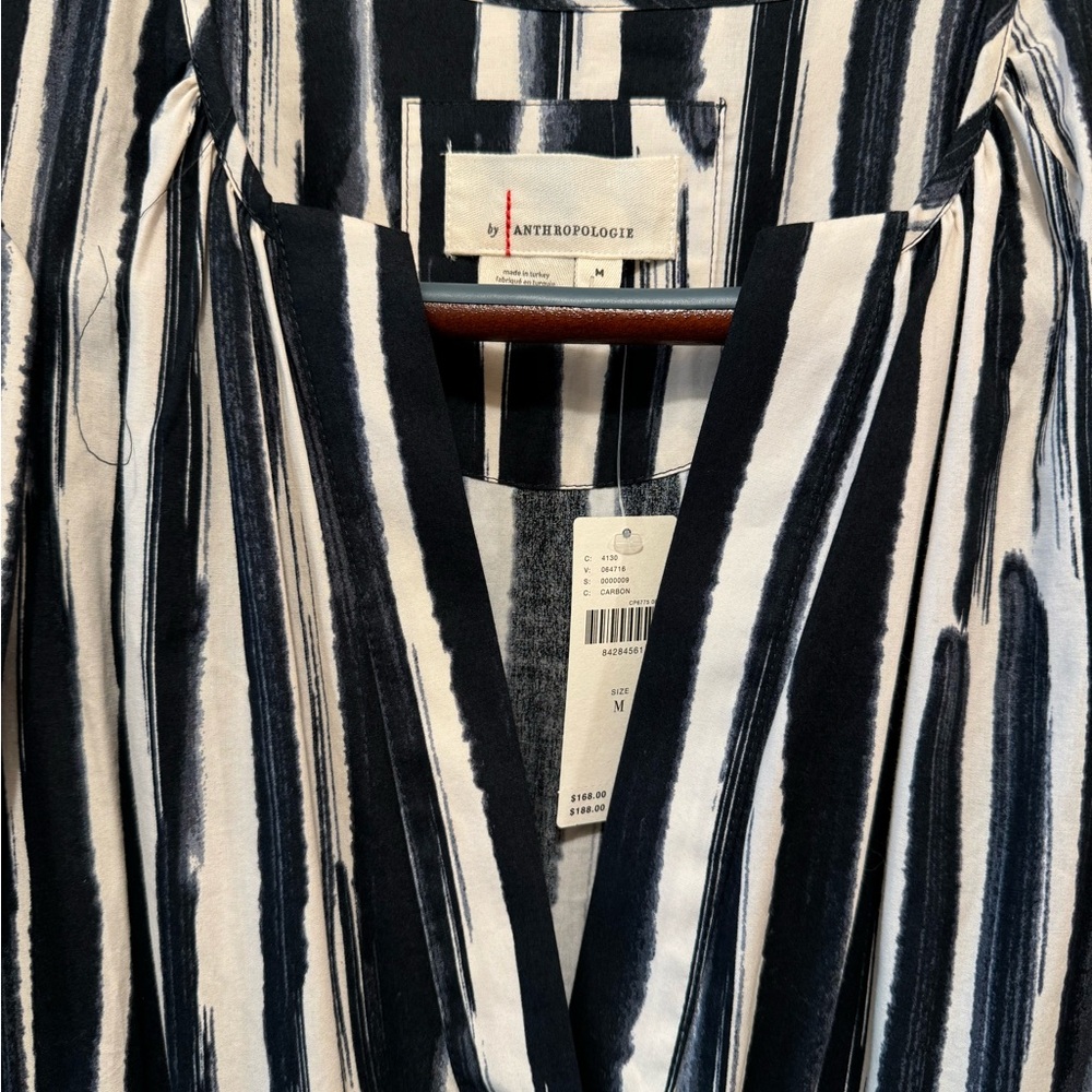 Anthropologie Black and White Striped Maxi Dress - Picture 5 of 6